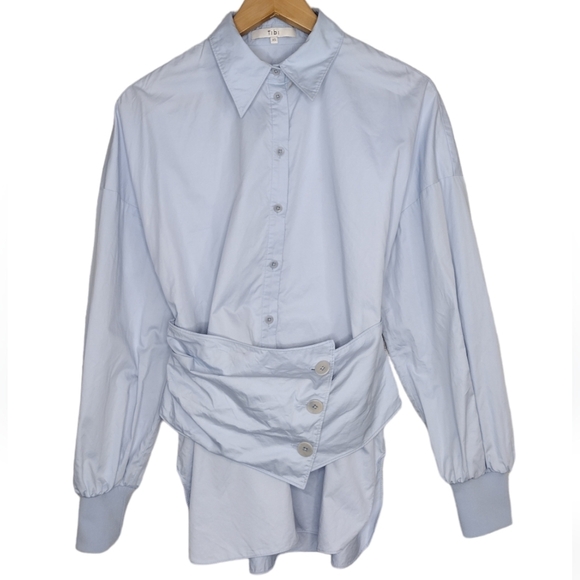 Tibi Satin Poplin Women's Bottom Down Corset Top Size XS - Picture 1 of 16